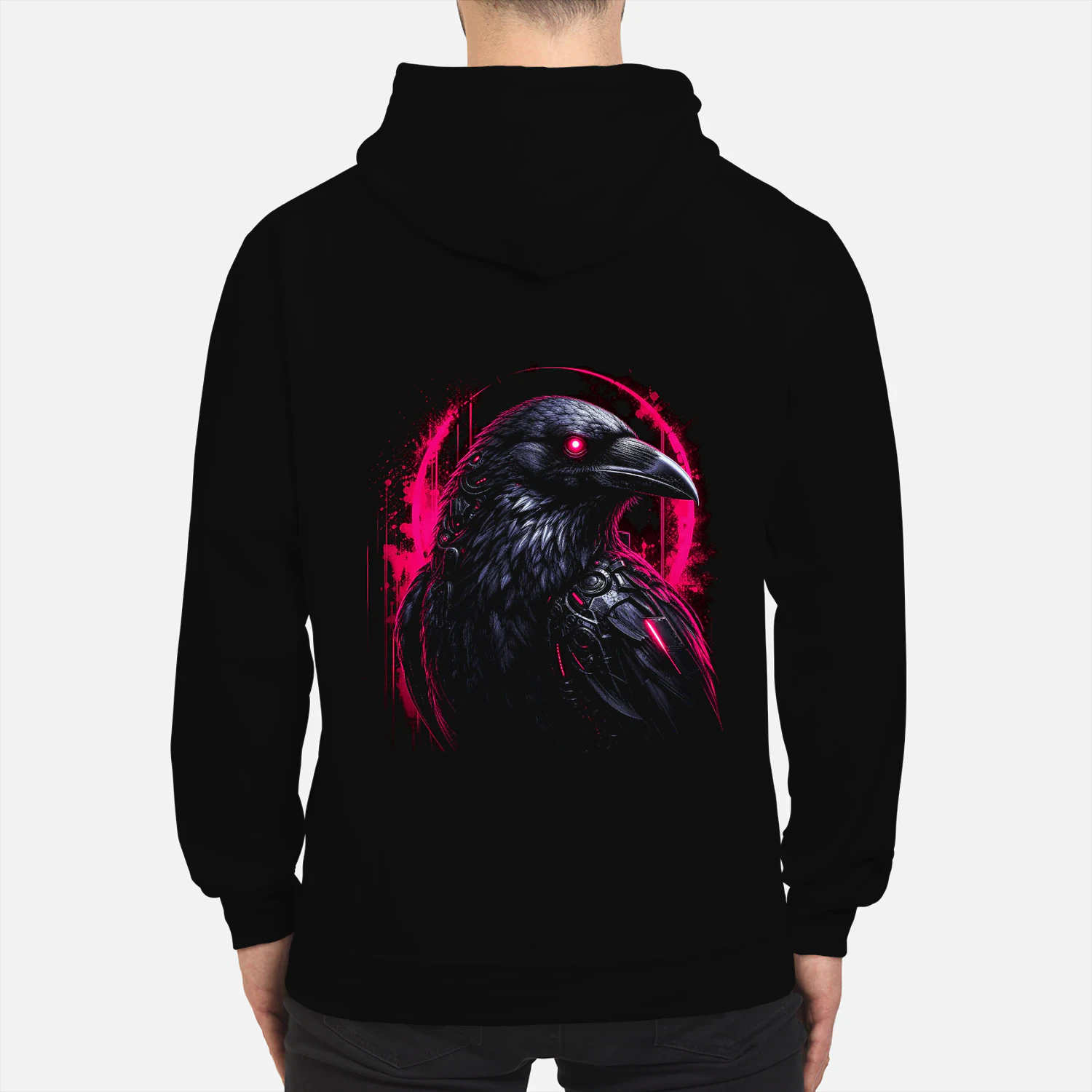 Neon Raven Hoodie – Cyberpunk Streetwear