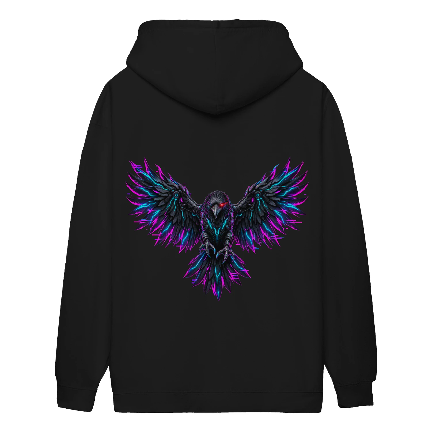 VOIDWING RAVEN – Cyberpunk Graphic Hoodie
