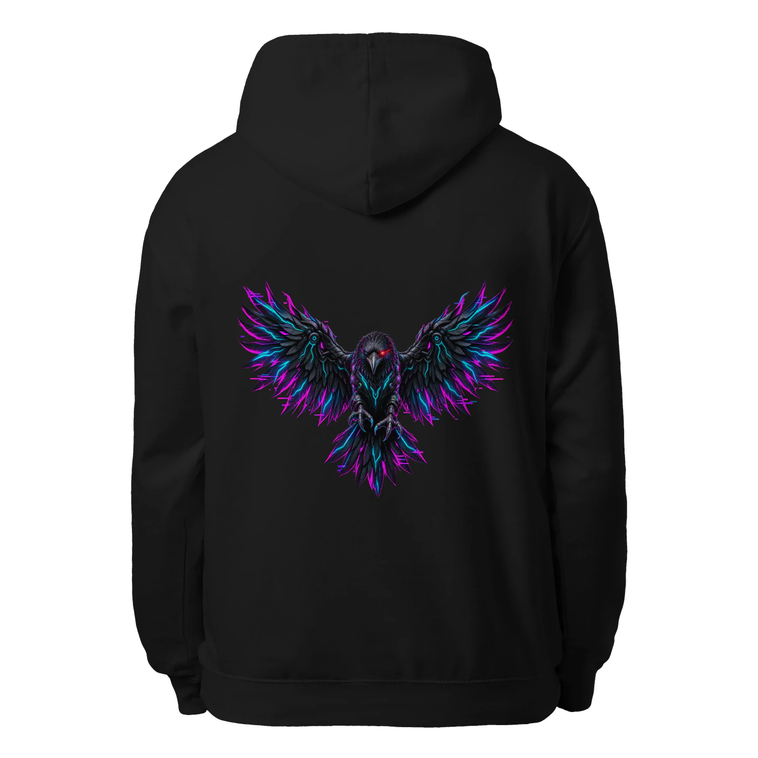 VOIDWING RAVEN – Cyberpunk Graphic Hoodie