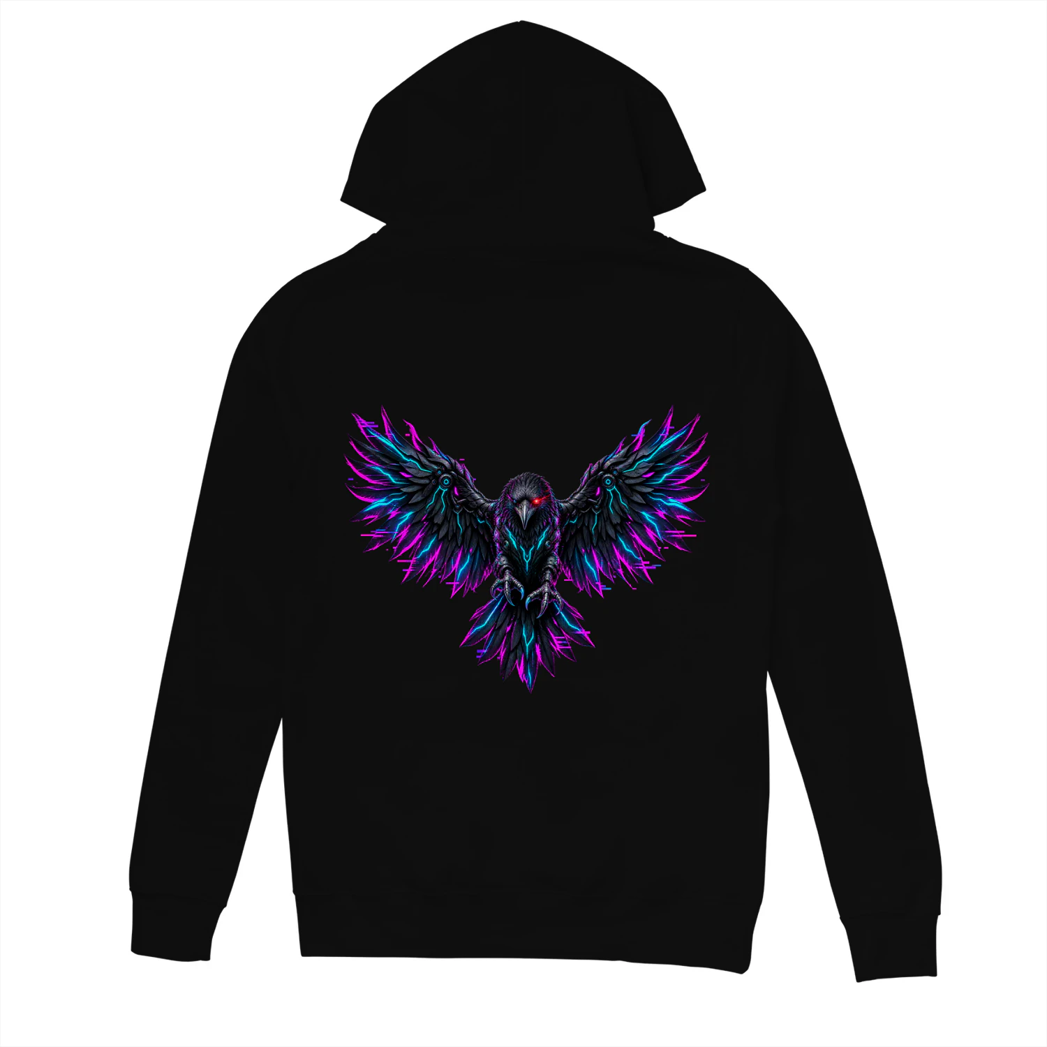 VOIDWING RAVEN – Cyberpunk Graphic Hoodie