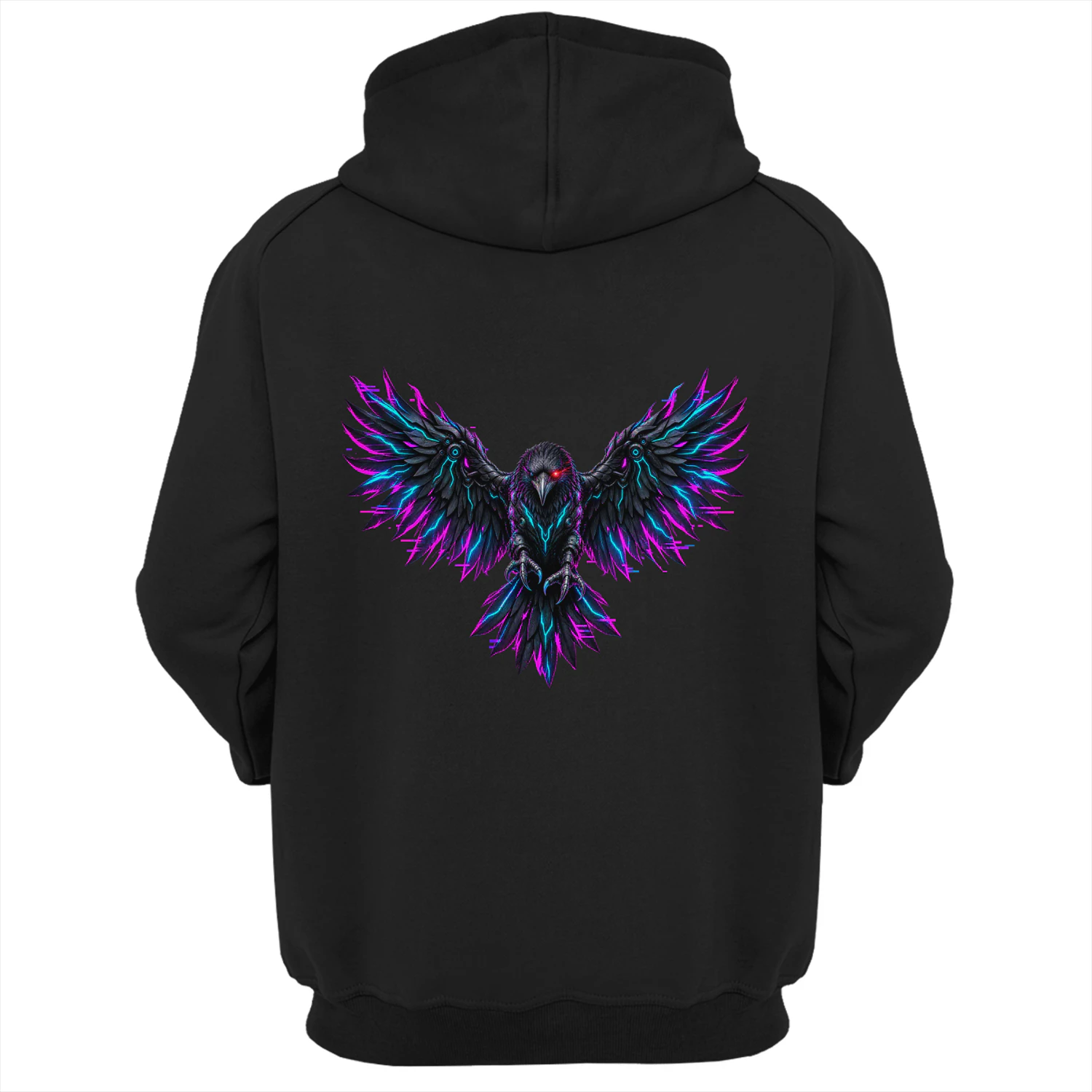 VOIDWING RAVEN – Cyberpunk Graphic Hoodie