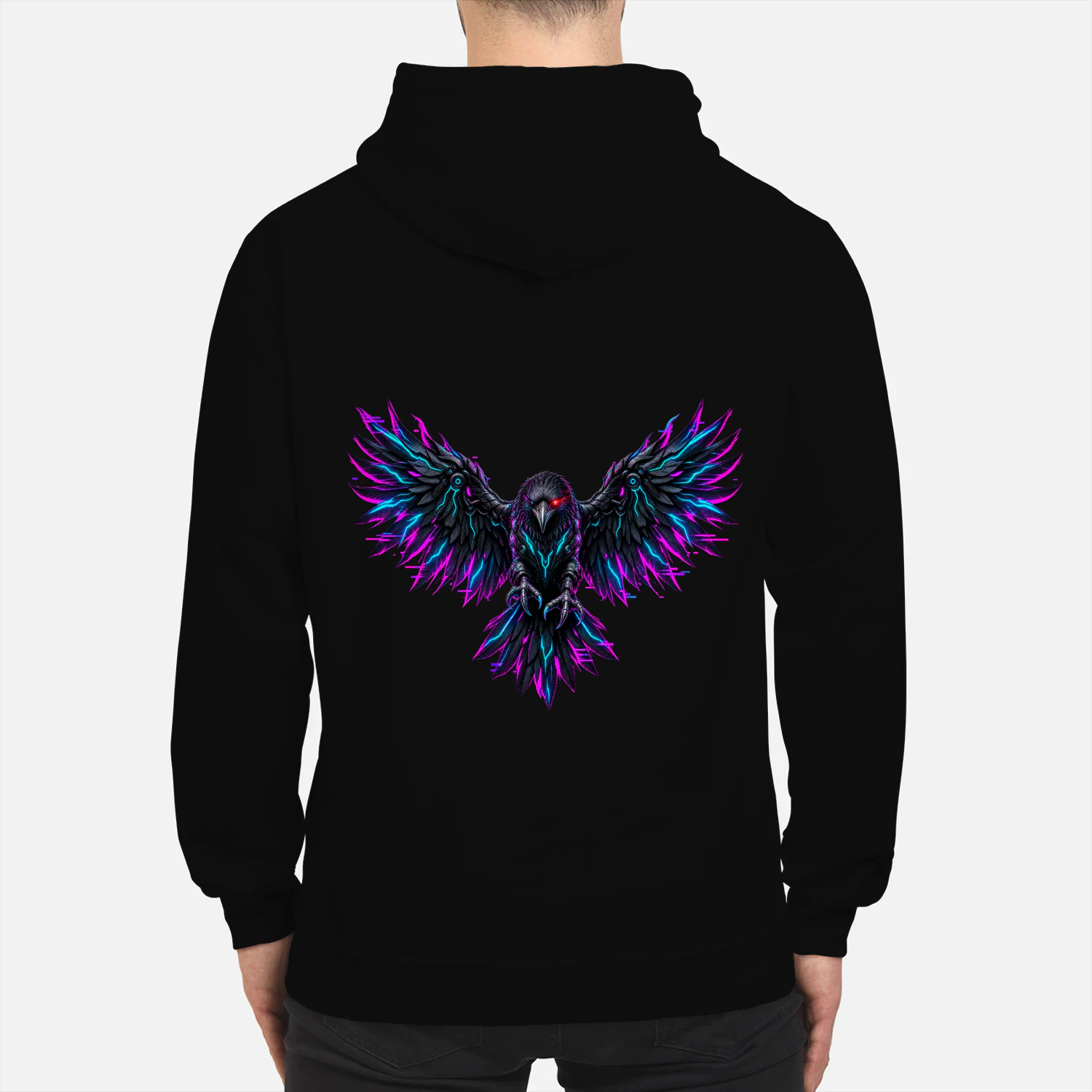 VOIDWING RAVEN – Cyberpunk Graphic Hoodie