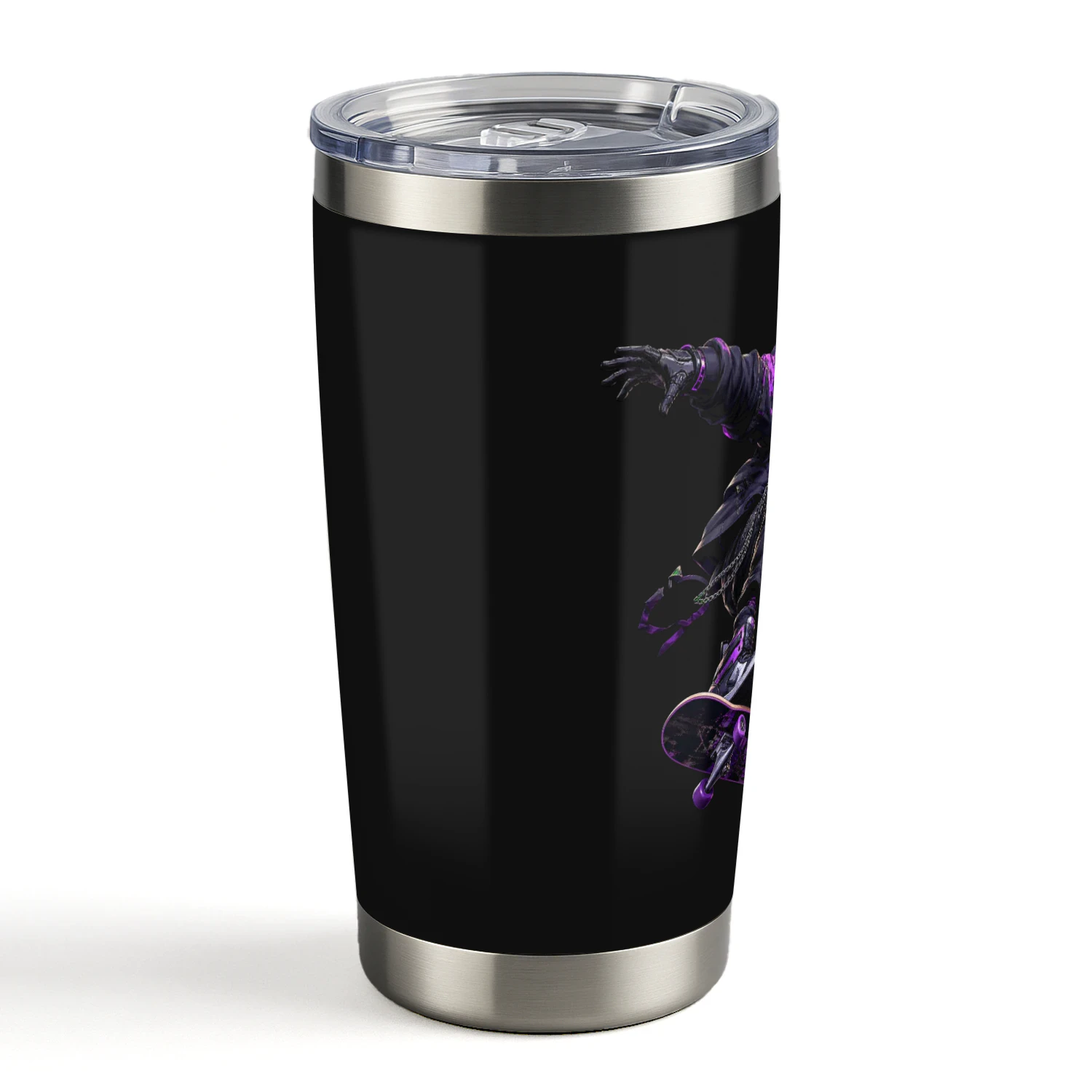 Neon Skater Tumbler – 20oz Cyberpunk Travel Mug