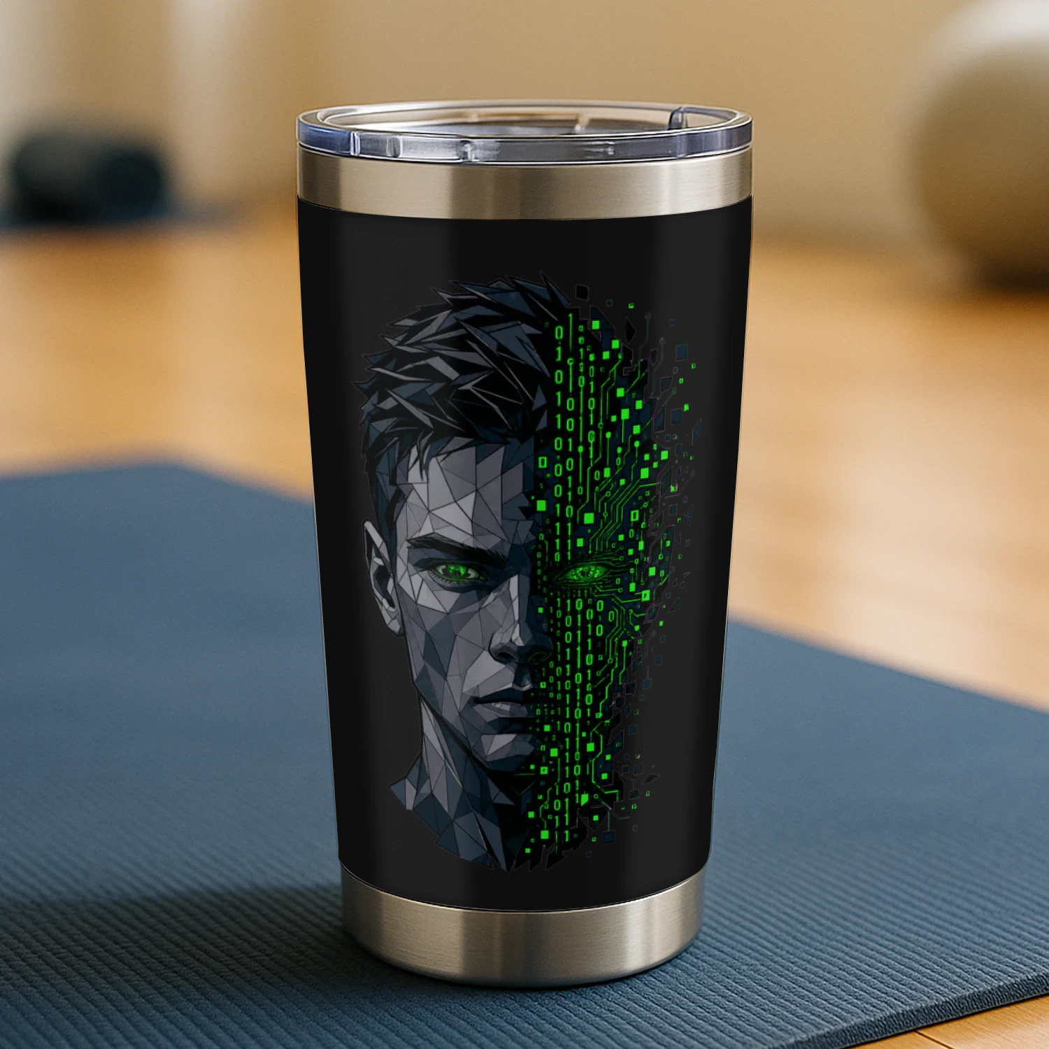 Matrix Hacker Tumbler - 20oz Cyberpunk Travel Mug