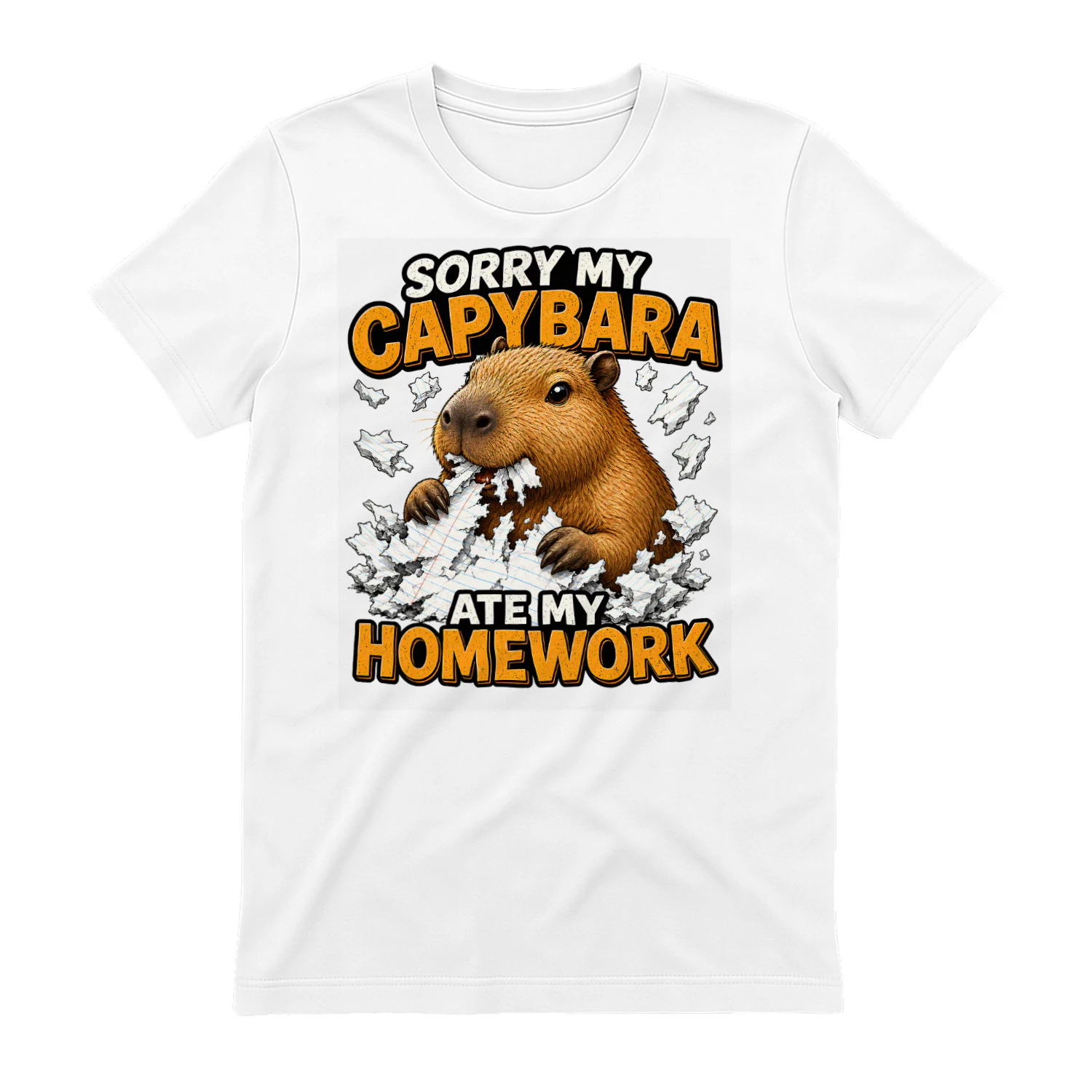 Sorry my Capybara ate my homework Classic Unisex T-shirt
