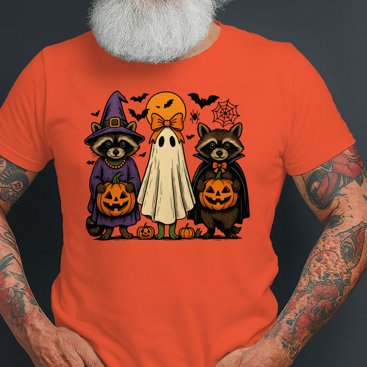  Ghost Raccoon Halloween Classic Unisex T-shirt