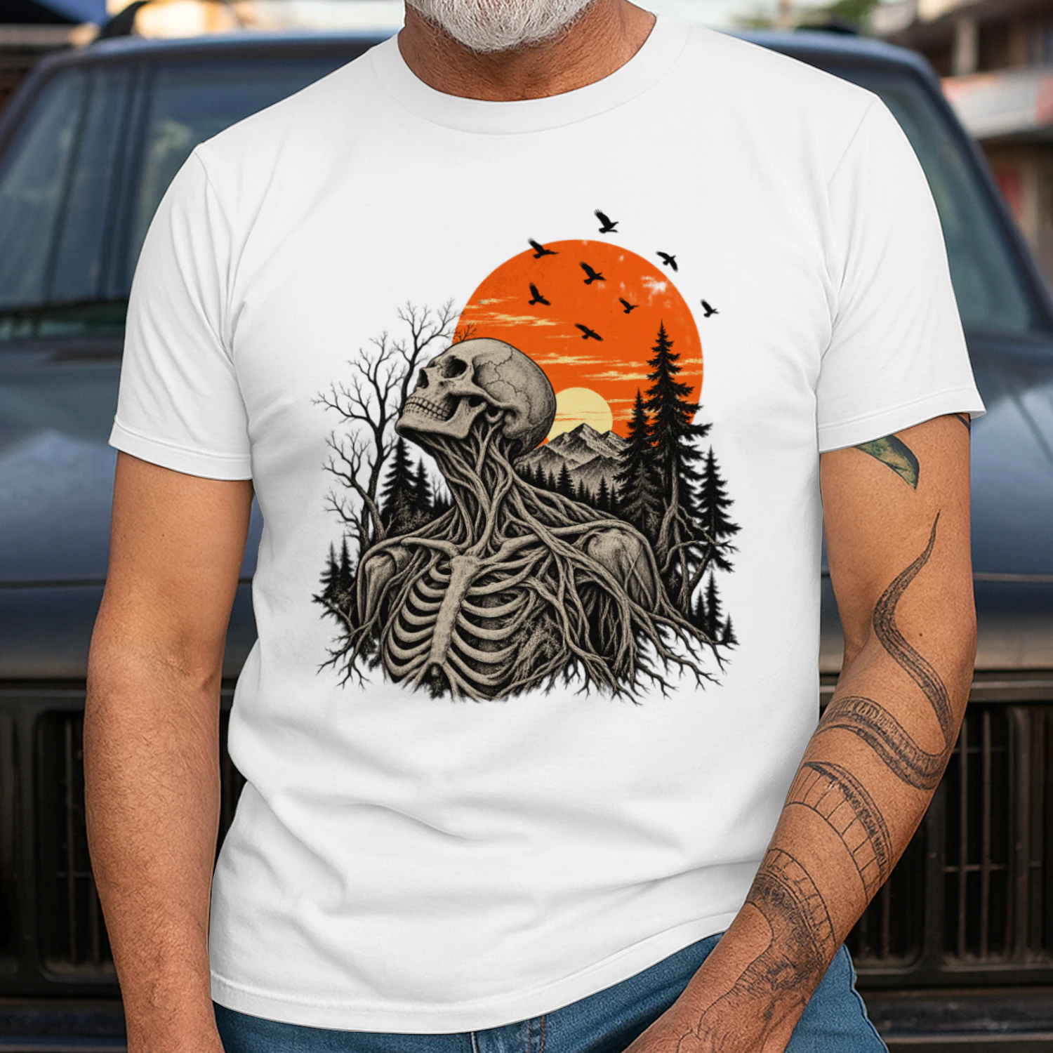 Funny Vintage Hangover Human Tree