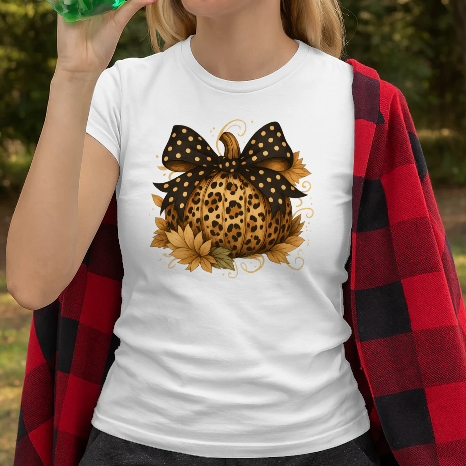 Leopard Bow Pumpkin Classic Unisex T-shirt