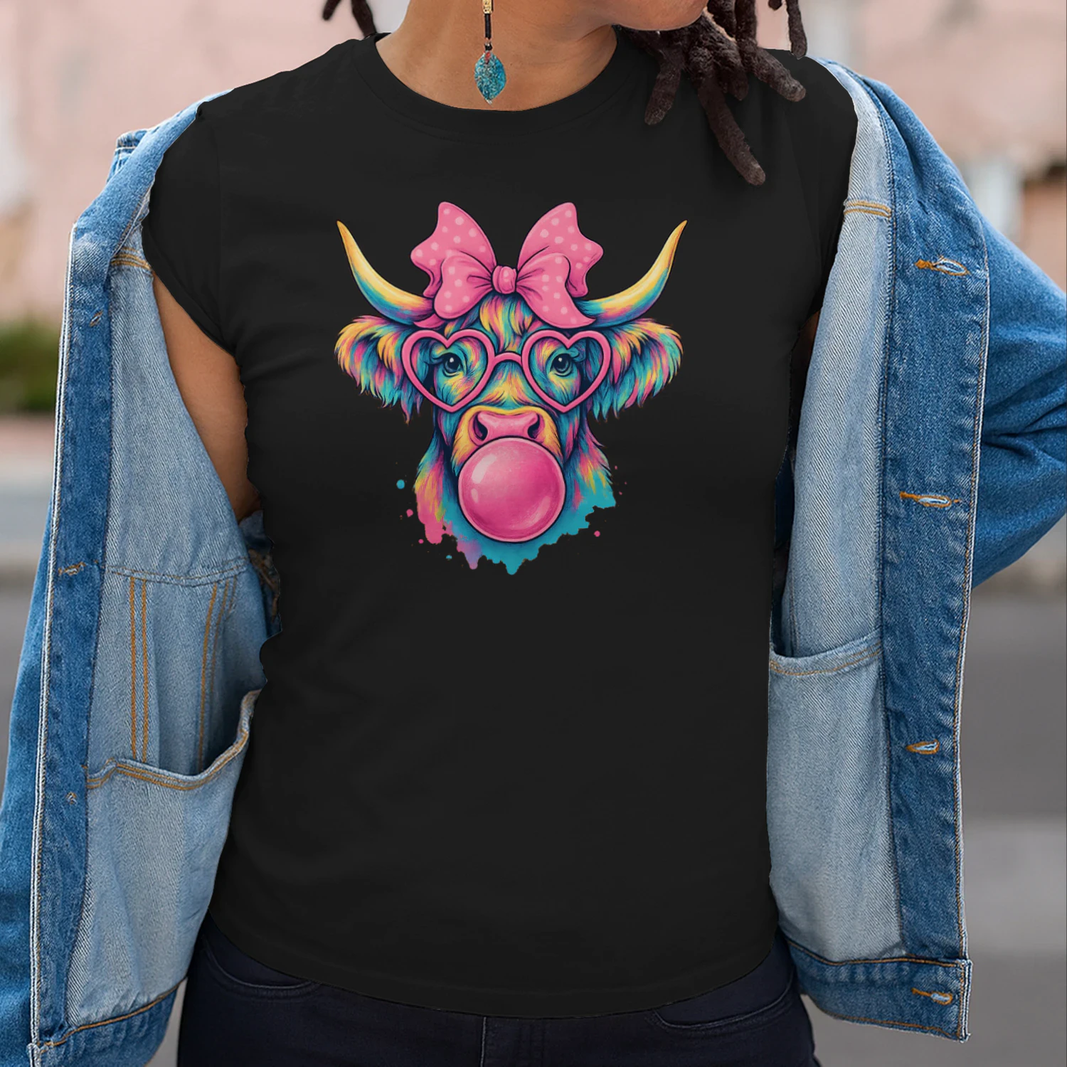 Highland Cow Coquette Bow Classic Unisex T-shirt