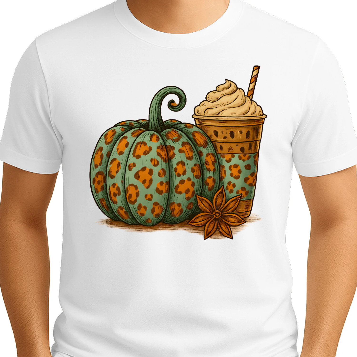 Leopard Pumpkin and Iced Latte Classic Unisex T-shirt
