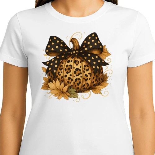 Leopard Bow Pumpkin 