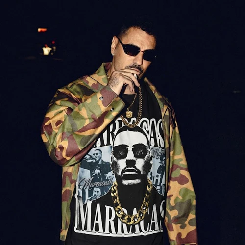 Maglietta Marracash Stile Vintage Anni '90 - Bootleg Rap Tee