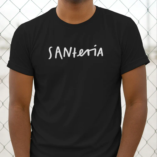 Maglietta Marracash Santeria - Black Minimalist Tee
