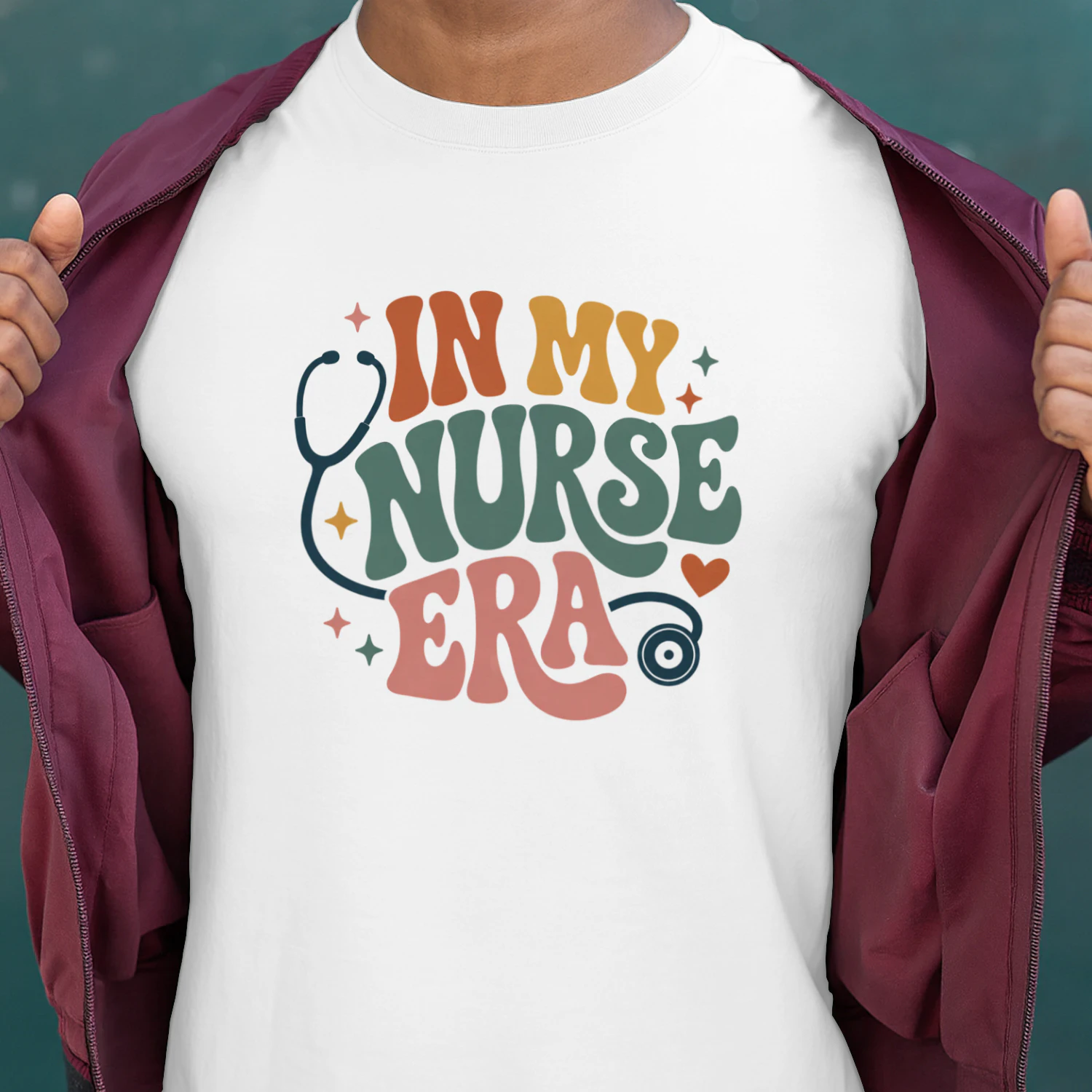 In My Nurse Era Wavy Typographic Tee