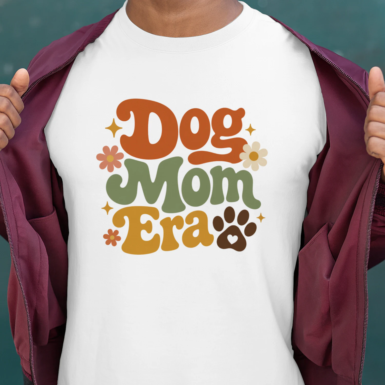 Dog Mom Era Groovy Typographic Tee