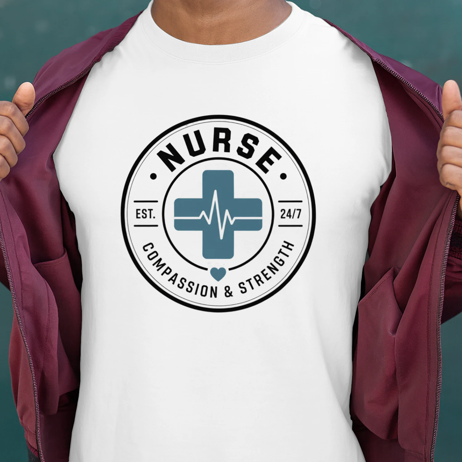 Minimalist Nursing Badge Emblem