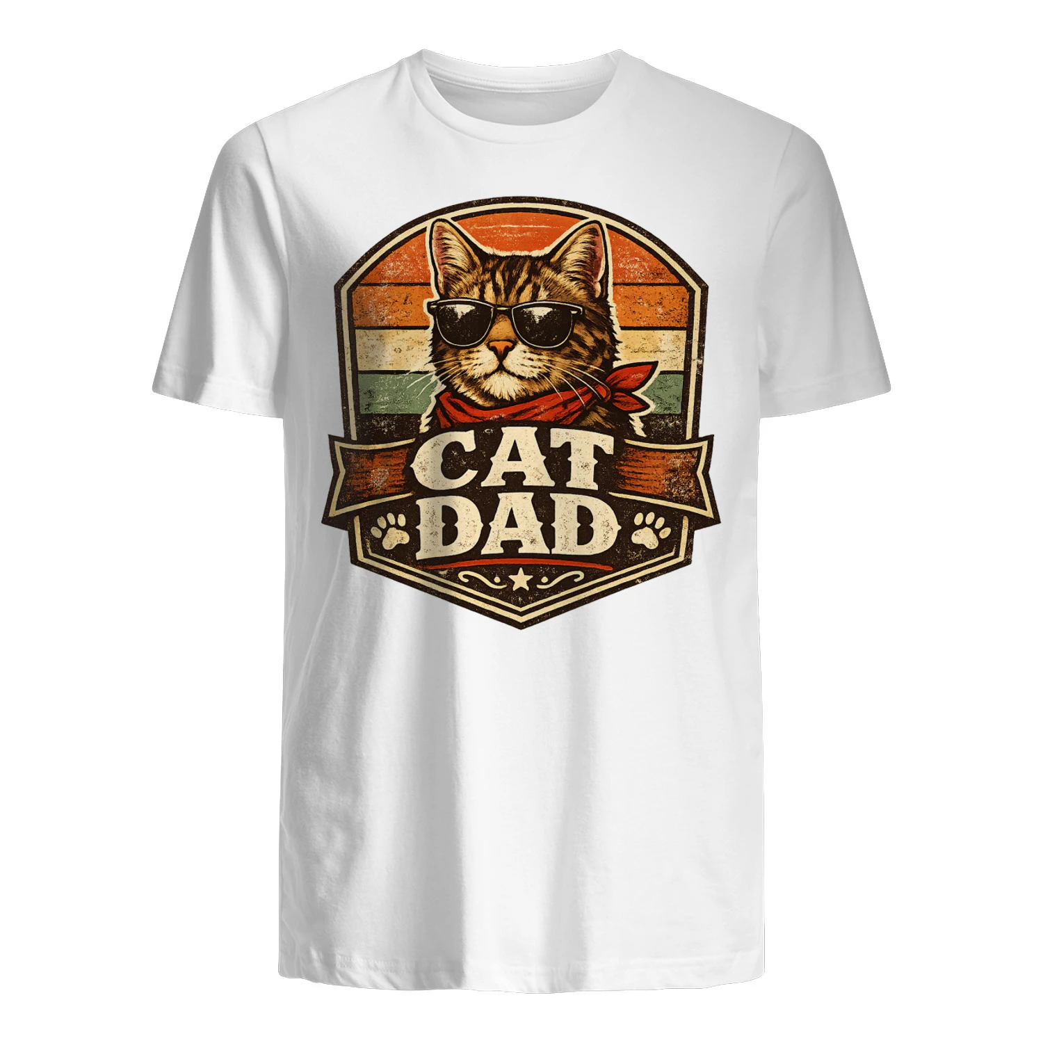 Personalized Cat Dad Vintage Badge