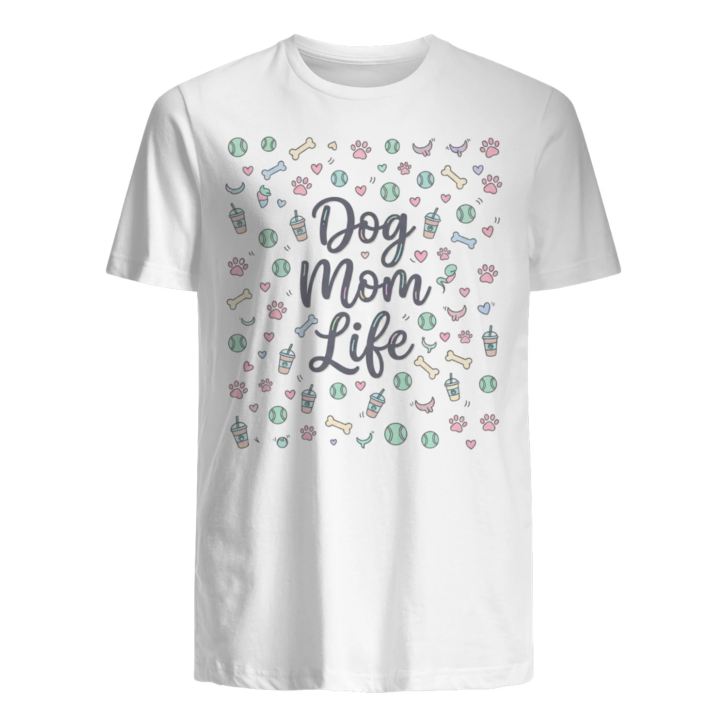 Kawaii Dog Mom Life Doodle Pattern