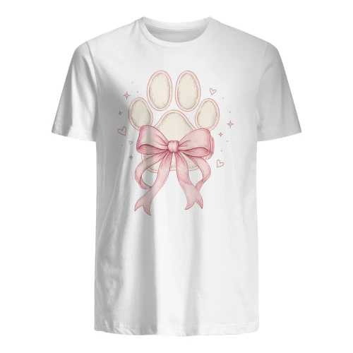 Coquette Ribbon Dog Paw Design
