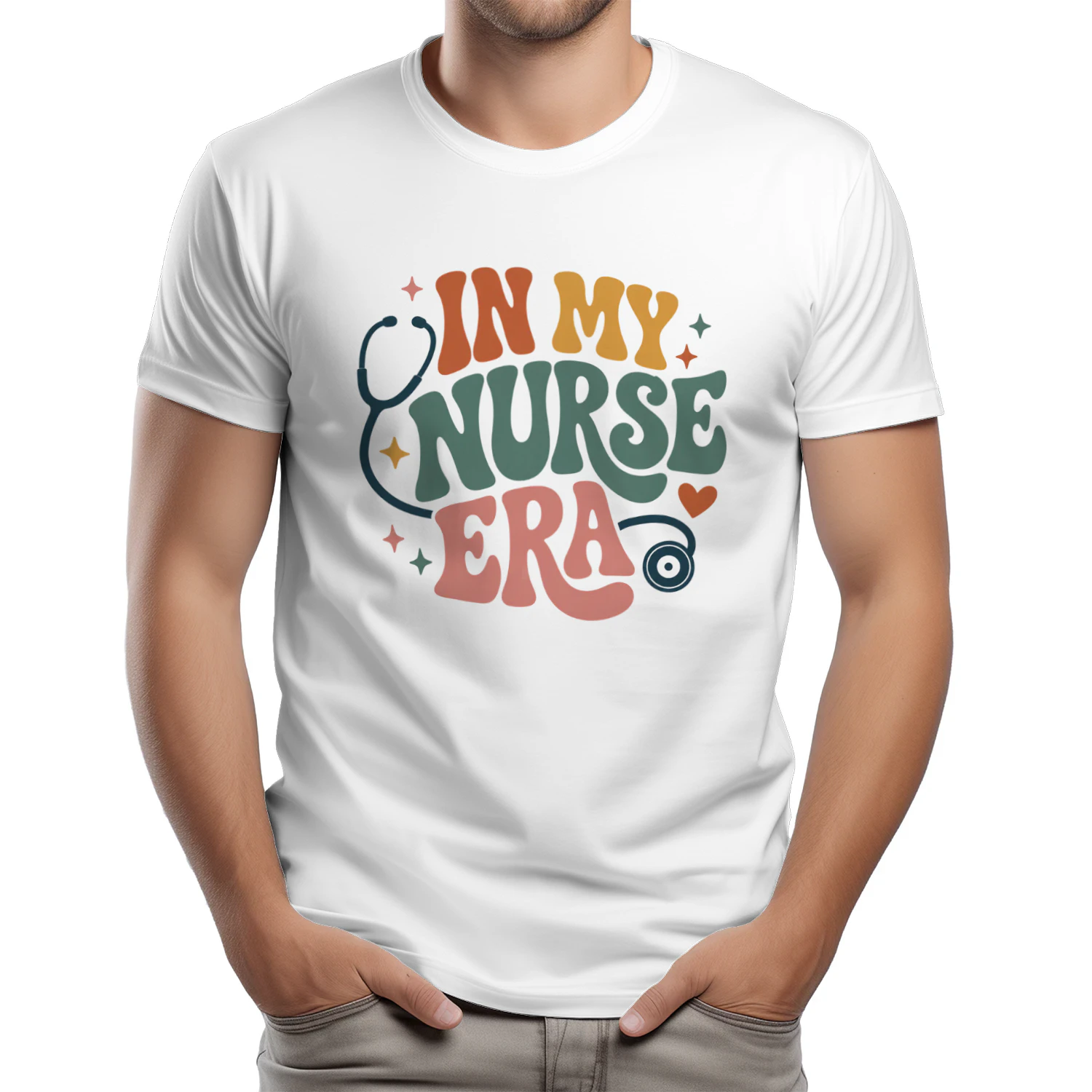 In My Nurse Era Wavy Typographic Tee