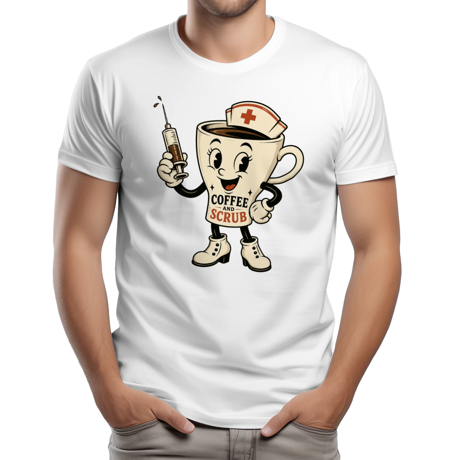 Retro 1930s Mascot Coffee and Scrub