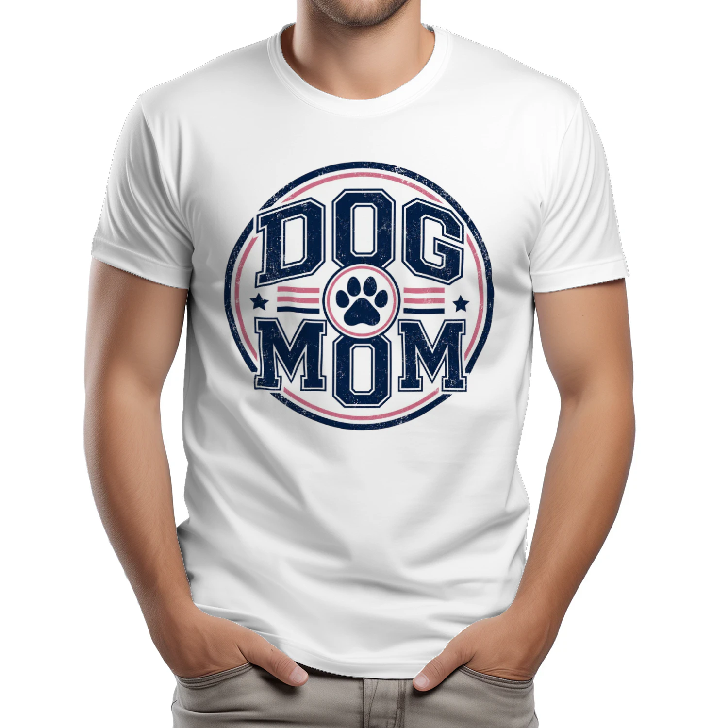 Dog mom varsity emblem design