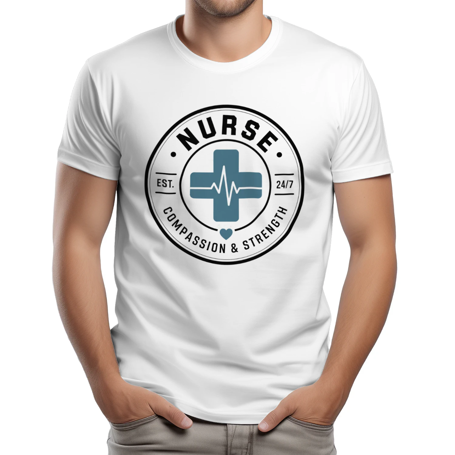 Minimalist Nursing Badge Emblem