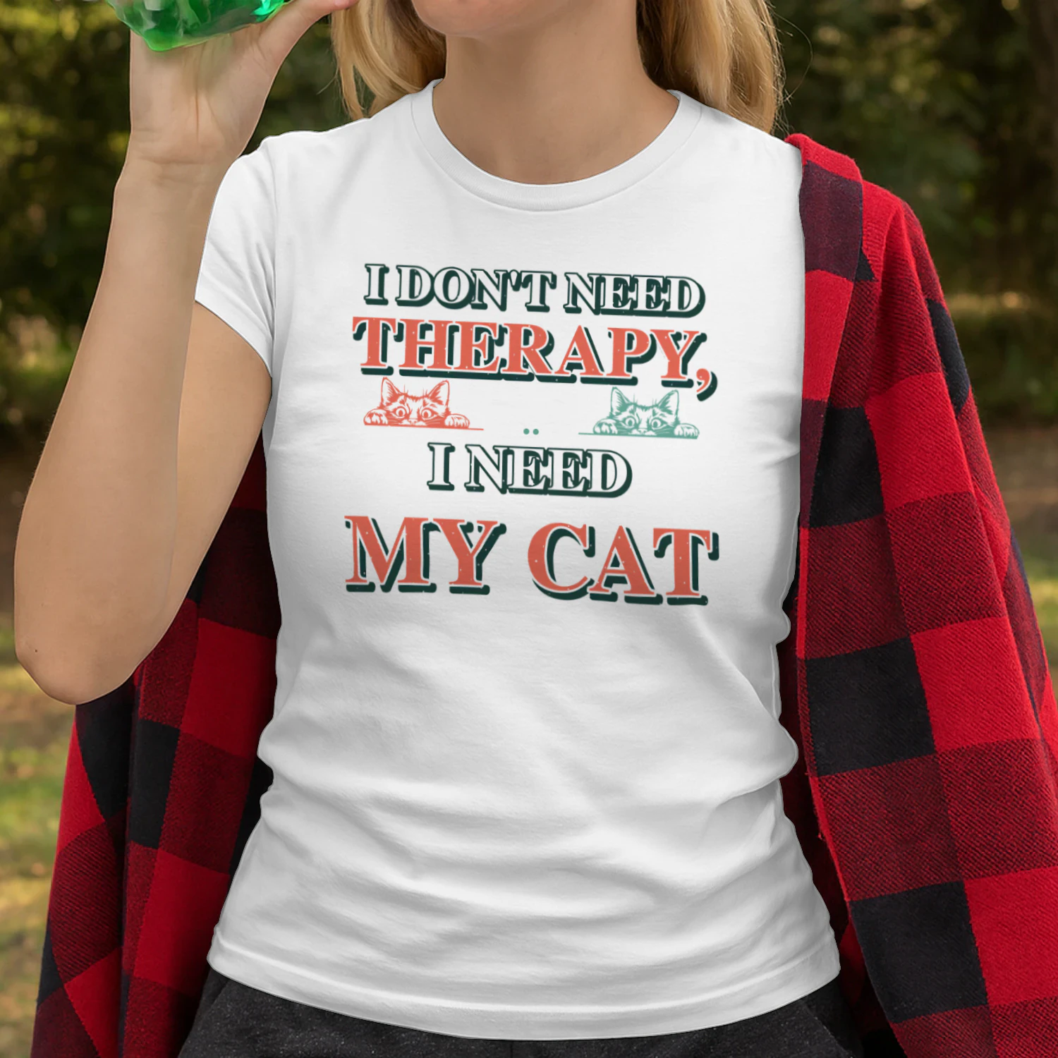 I Don’t Need Therapy, I Need My Cat Shirt – Funny Vintage Cat Lover Tee, Gift for Cat Mom or Cat Dad