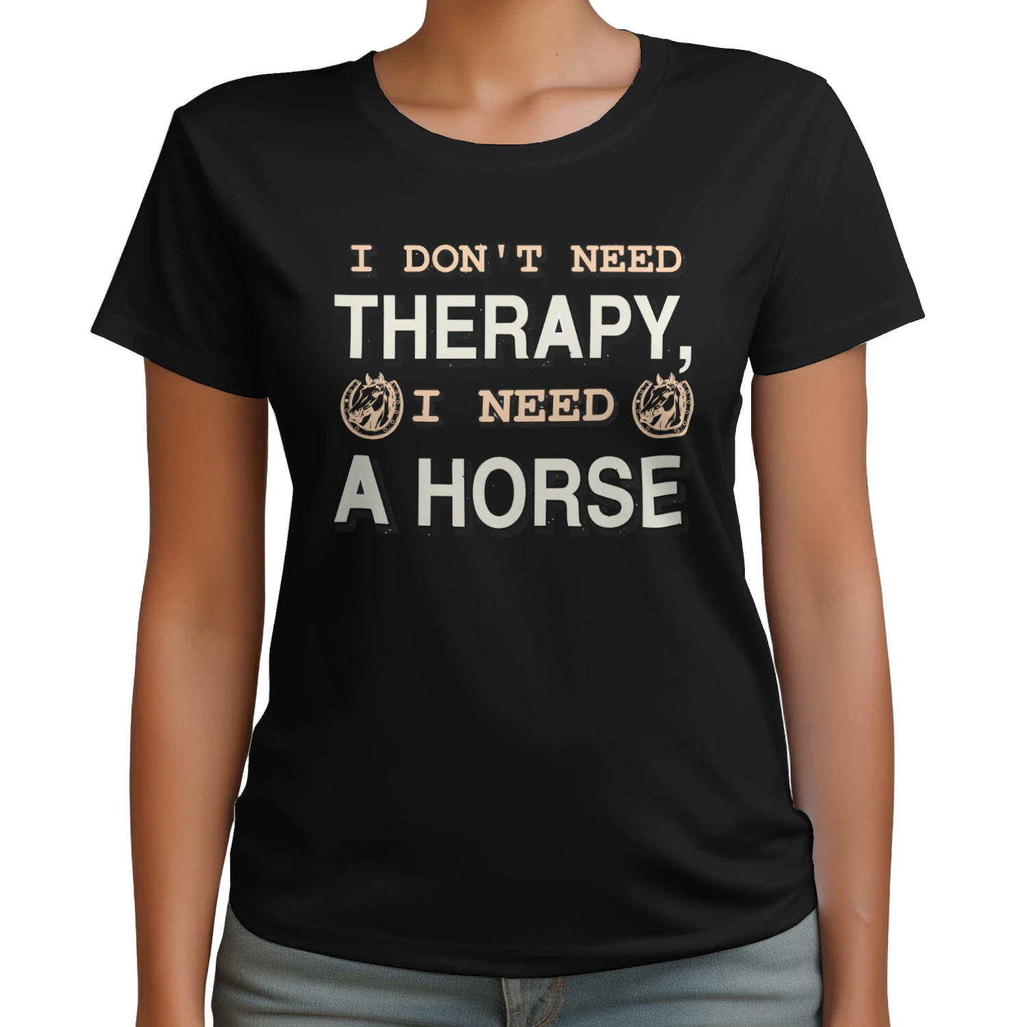 I Don’t Need Therapy, I Need a Horse Shirt – Funny Vintage Equestrian Tee, Gift for Horse Lovers