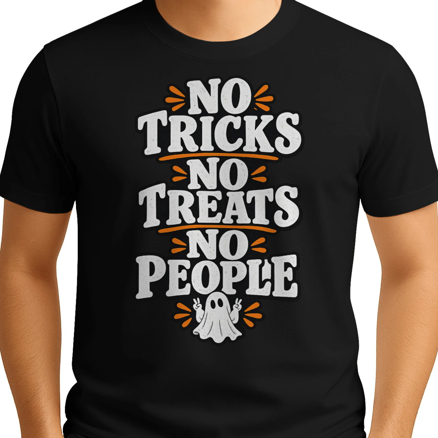 No Tricks No Treats No People T-Shirt – Funny Halloween Shirt