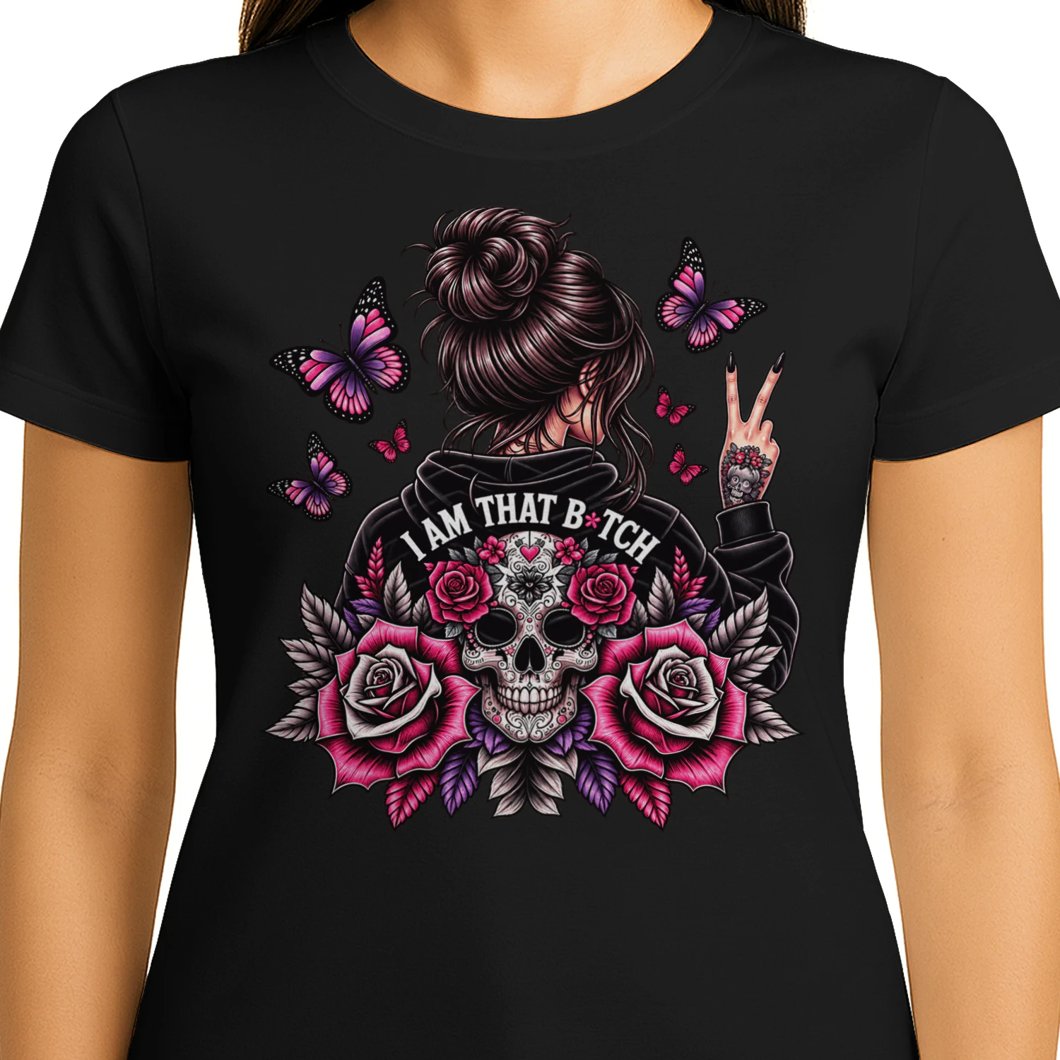 Gothic Skull Rose T-Shirt – Dark Alternative Style