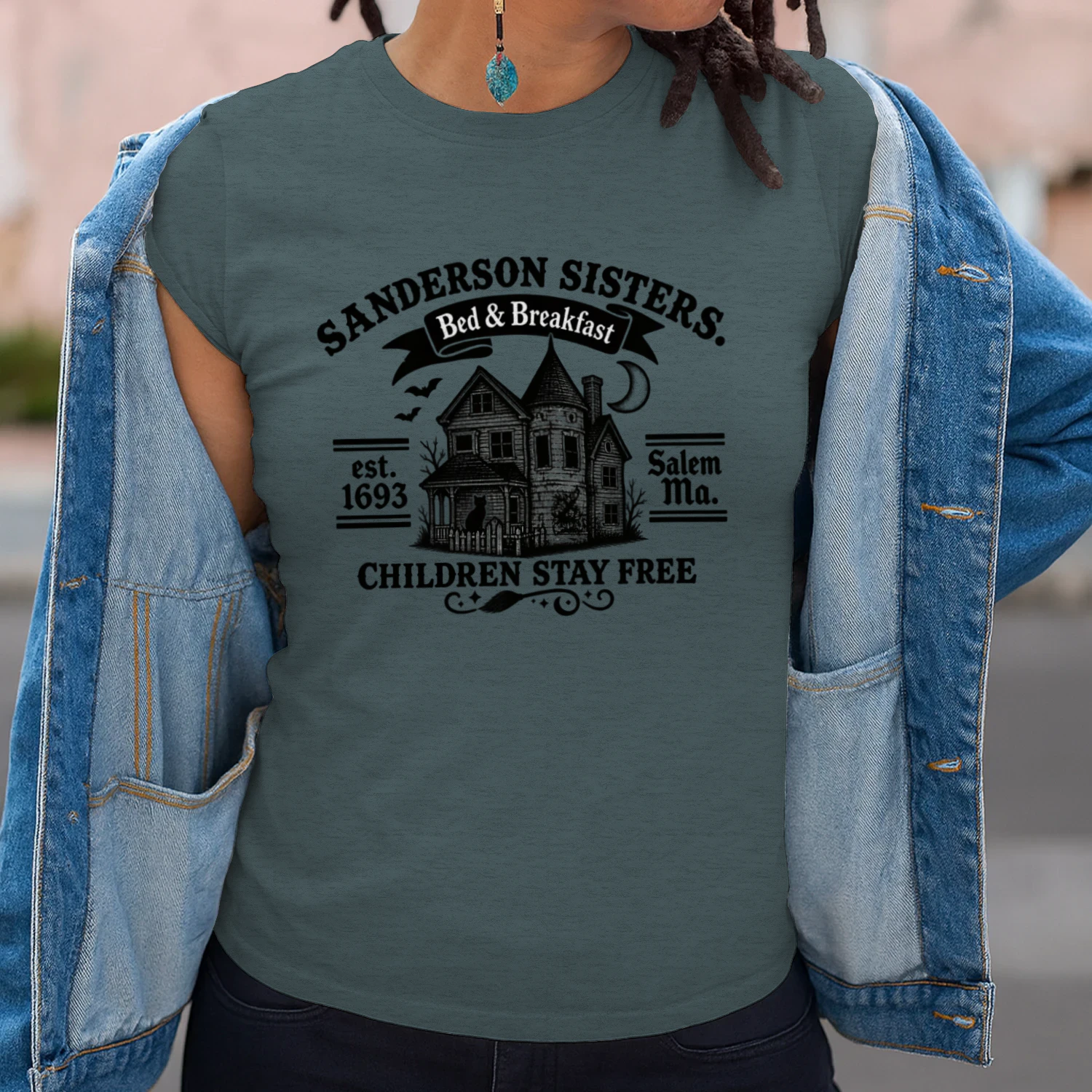 Salem Witch Sisters T-Shirt – Spooky Halloween Gothic Design