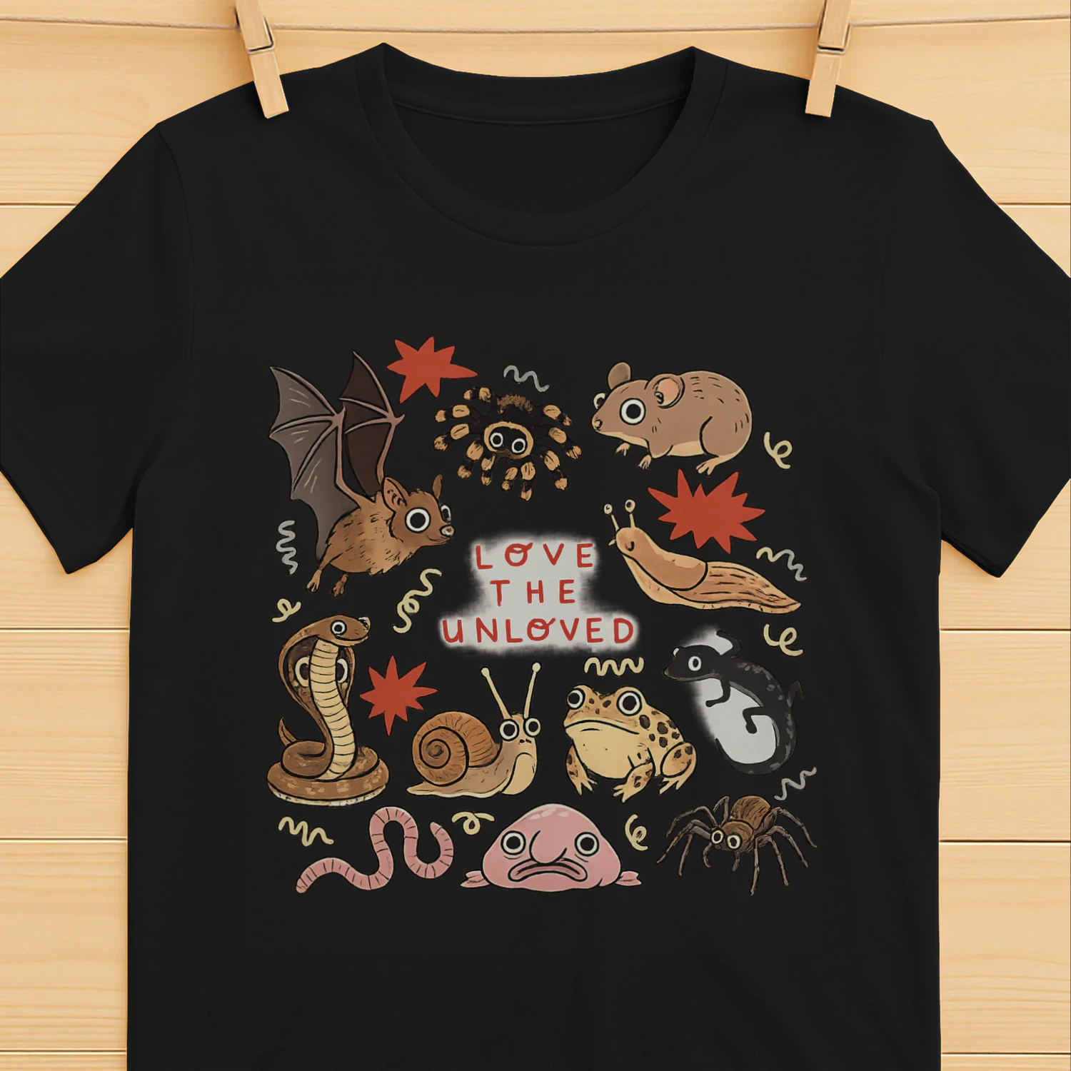 Love the Unloved Cute Creepy Critters Animal Lover T-Shirt