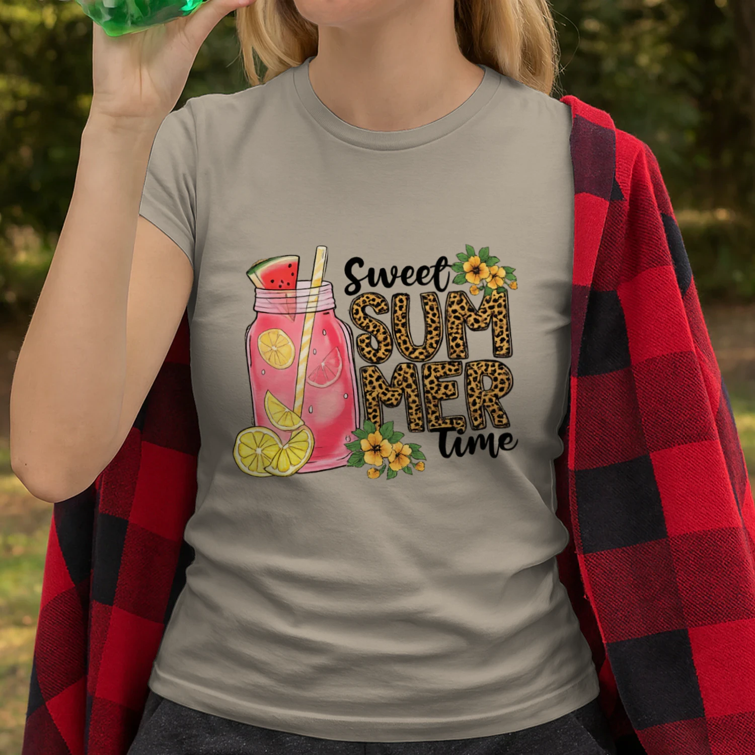 Sweet Summer Time Lemonade Leopard Print T-Shirt