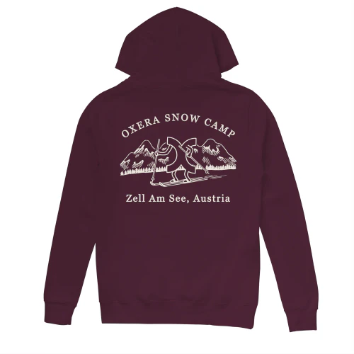 Cream print hoodie