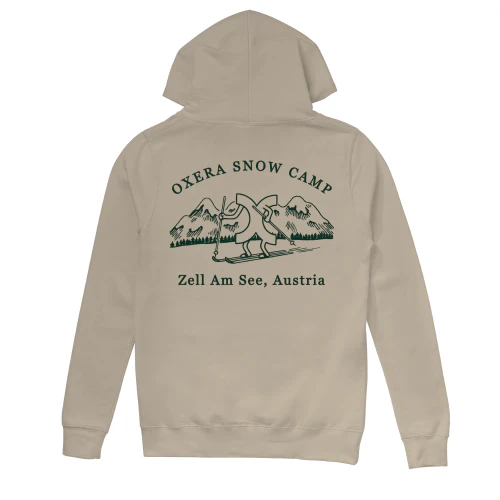 Green print hoodie