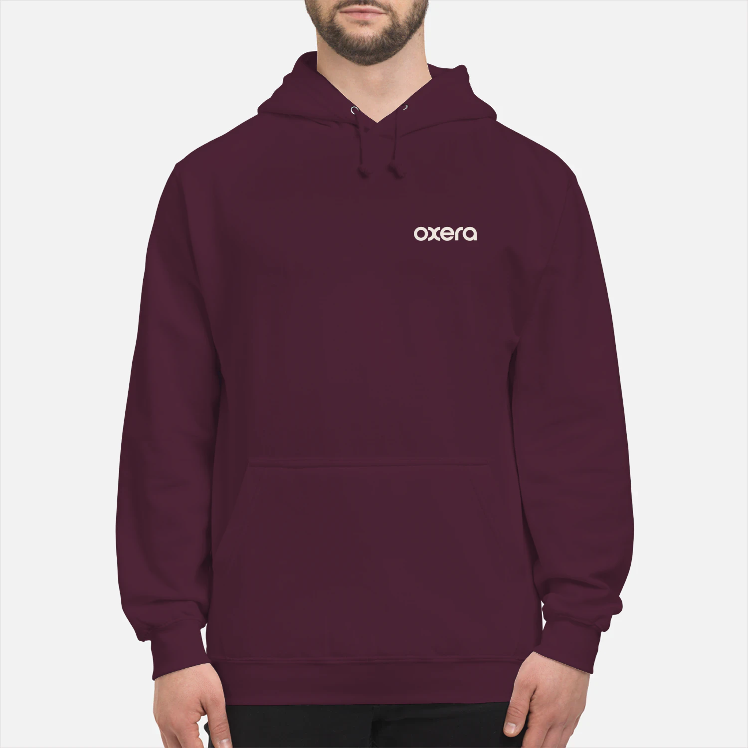 Cream print hoodie