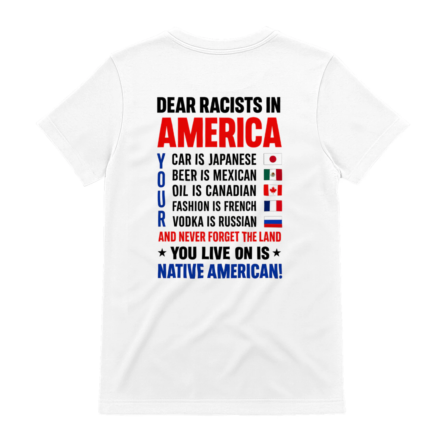 (ON Back) Dear Racists in America – Native American