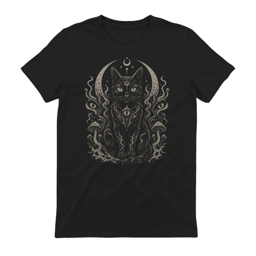 Third Eye Cat Mystical Mushroom Feline Graphic 