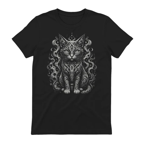 Mystic Cat Moon Mushroom Occult Feline
