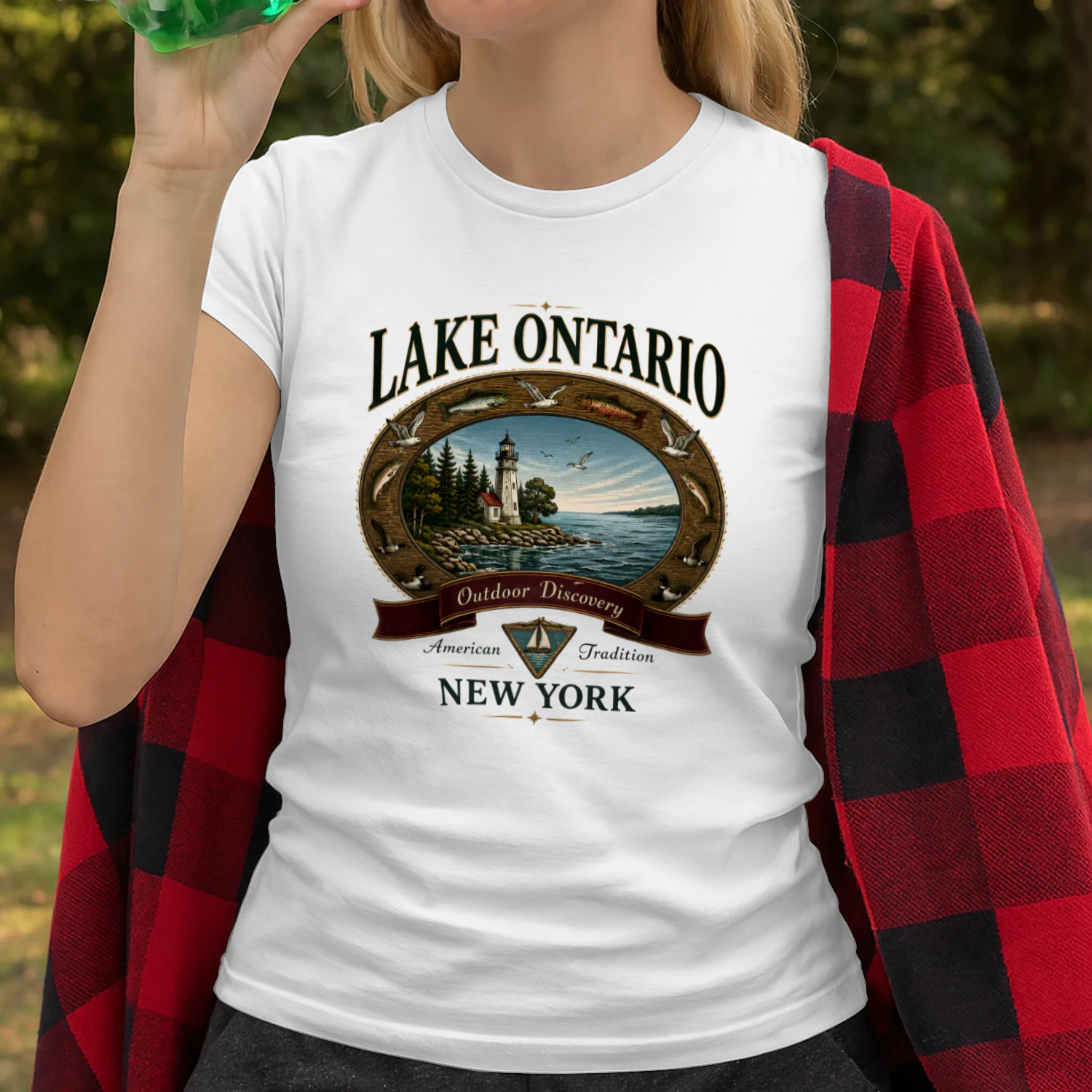 Lake Ontario Vintage Outdoor Discovery – Great Lakes Heritage Graphic 