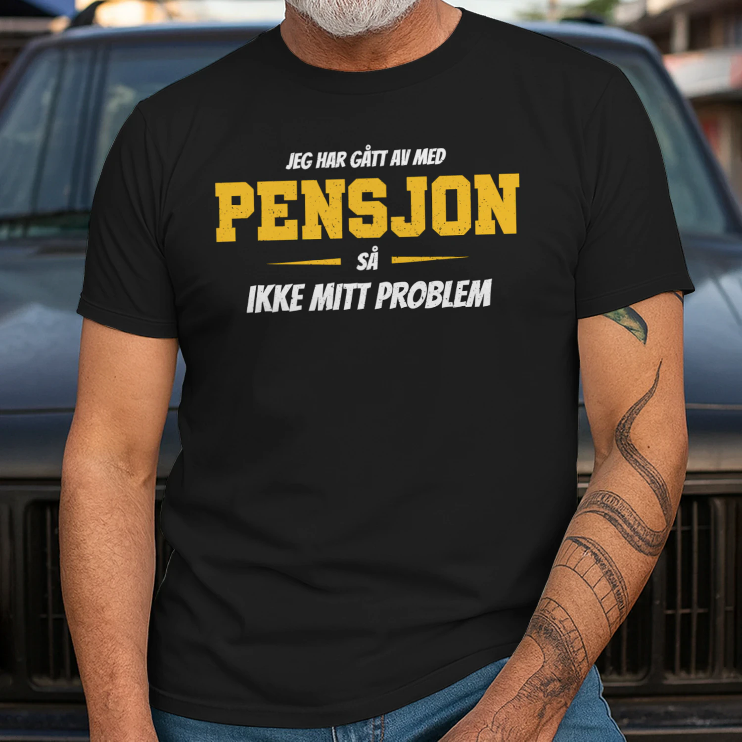 Jeg har gått av med pensjon, så ikke mitt problem – Morsom T-skjorte for pensjonister