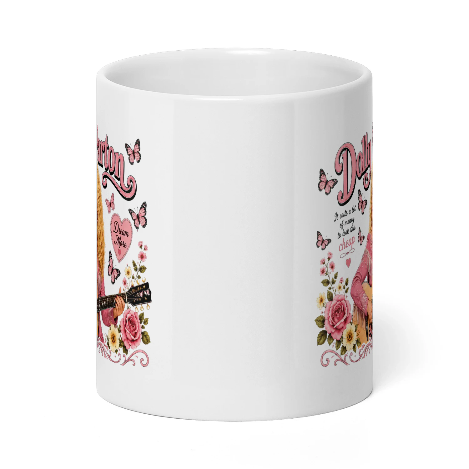 Pink Country Music Butterfly Floral Western Nashville Singer Gift Mug