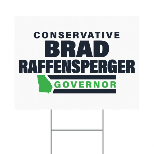 Brad Raffensperger for Governor Yard Sign