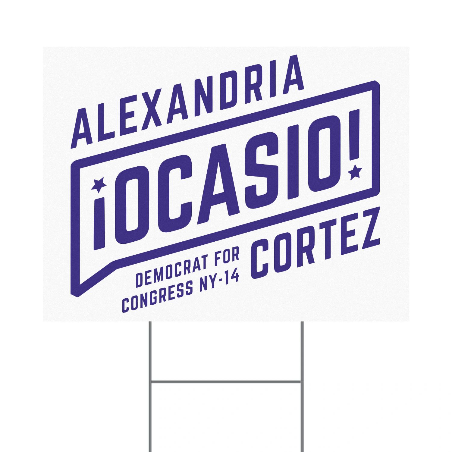 AOC Alexandria Ocasio Cortez President Yard Sign - 2028 Presidential Buzz Grows Around the New York Congresswoman