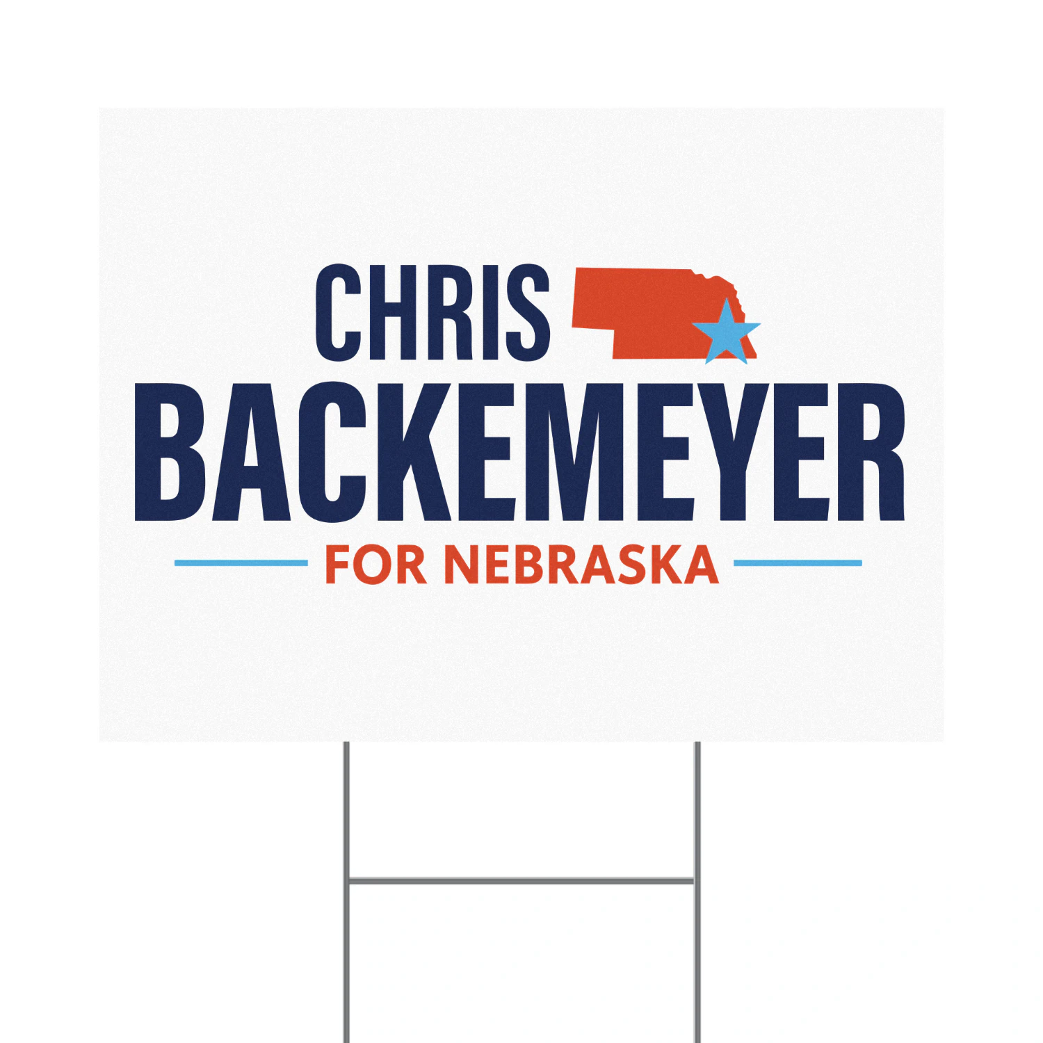 Chris Backemeyer For Nebraska Yard Sign