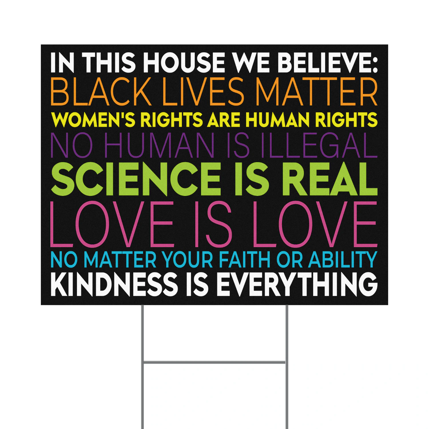 Kindness Is Everything Nicene Creed Yard Sign Inspired by Inspired by JD Vance Viral Debate