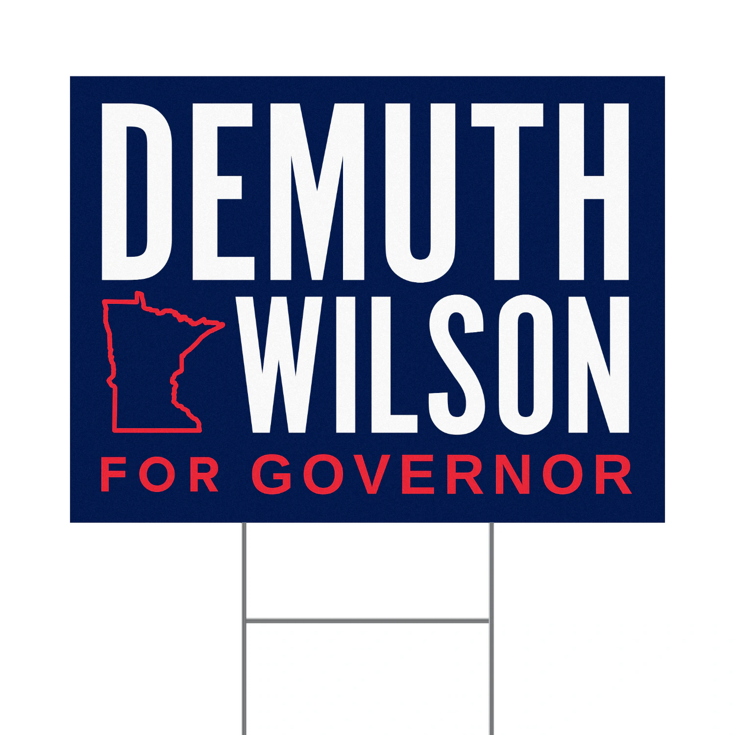 Lisa Demuth For Governor Yard Sign – Minnesota 2026 Republican Nominee Campaign & Election Support