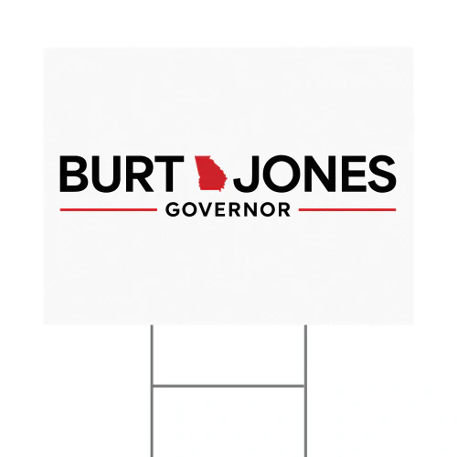 Burt Jones for Governor Yard Sign