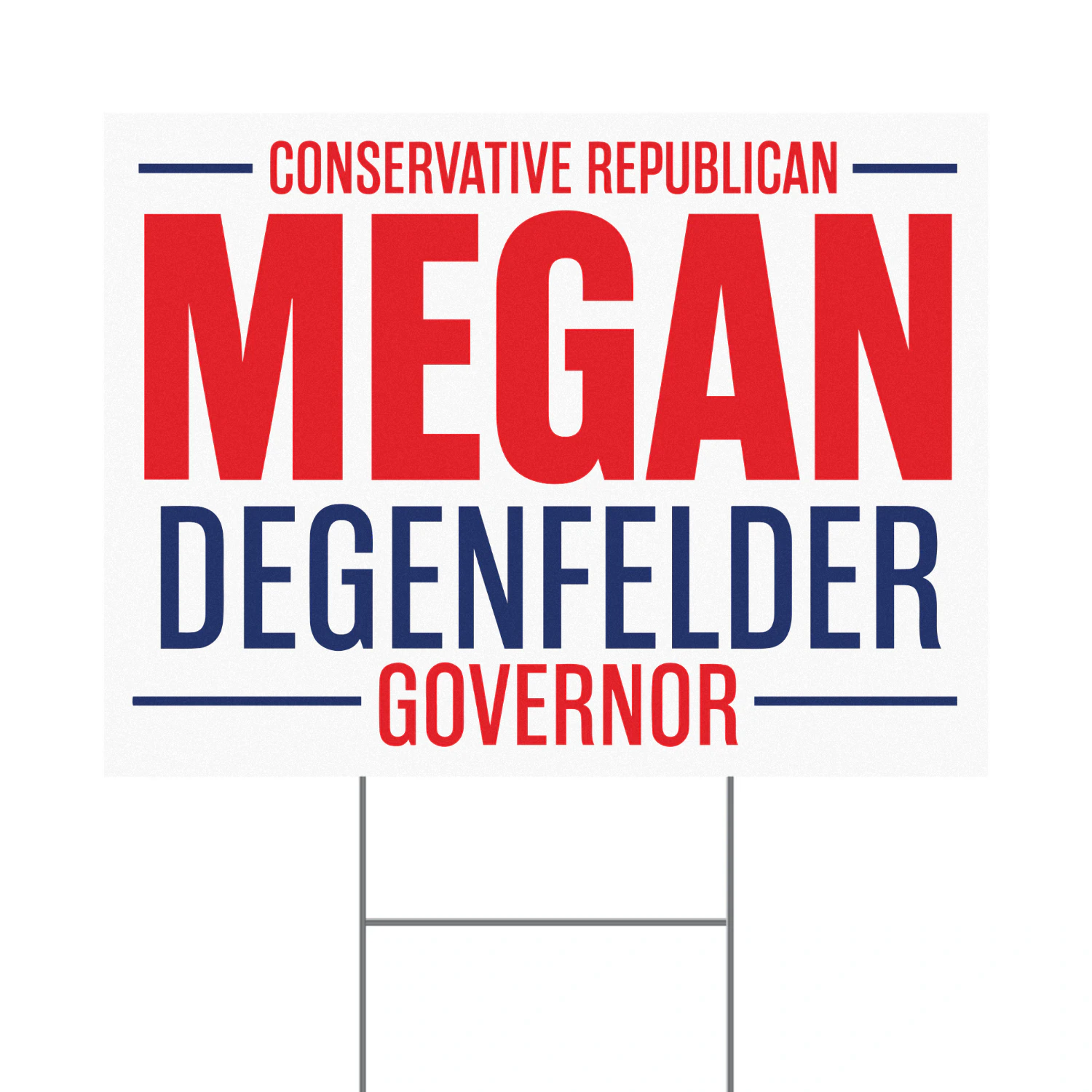 Megan Degenfelder For Governor Yard Sign – Wyoming 2026 Republican Campaign & Primary Election